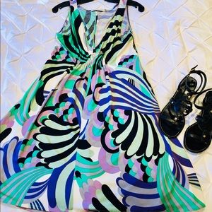 Elie Tahari Silk  Print Dress